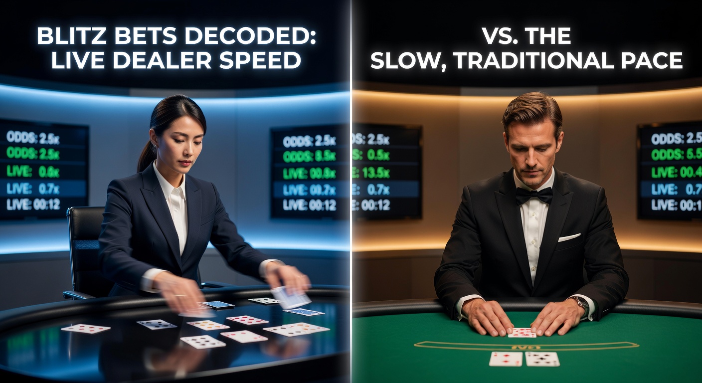 Dynamic screenshot of a blitz bet live dealer table in action, with rapid card dealing and betting timers ticking down