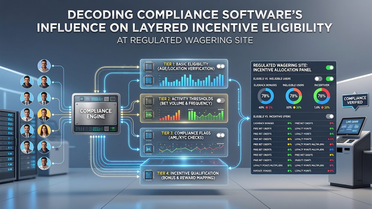 Dashboard view of real-time compliance checks affecting player reward tiers