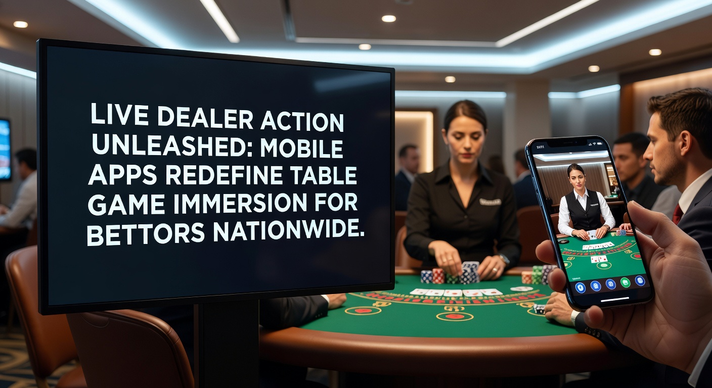 A mobile phone screen displaying a live dealer blackjack table with a real dealer interacting in real-time, cards being dealt on a green felt surface under studio lights